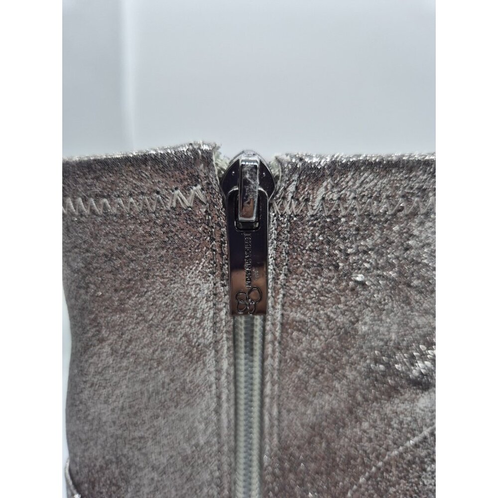 Jessica Simpson Women's Boots Ankle Size 7.5 Silver/ Gray Pewter Zip Heeled (506 - Picture 10 of 12